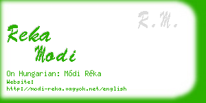 reka modi business card